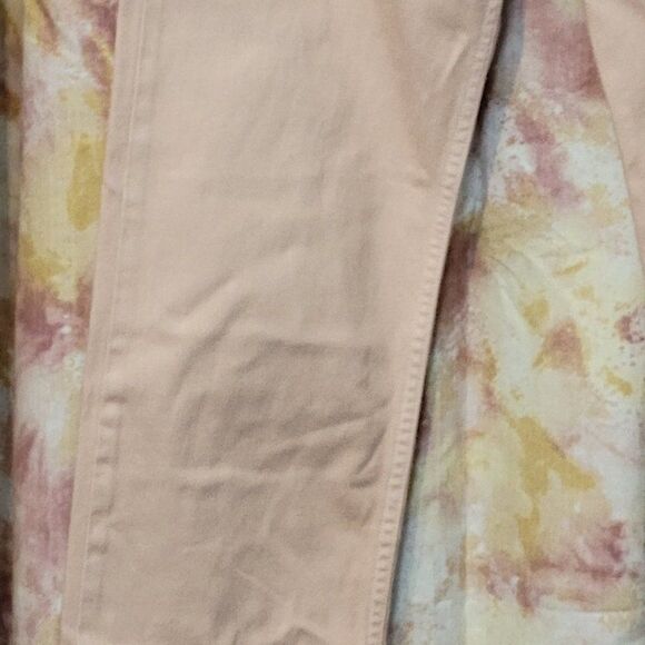 RAG & BONE STRAIGHT LEG MID-RISE PINK/WHITE JEANS Final Discount - Picture 9 of 12